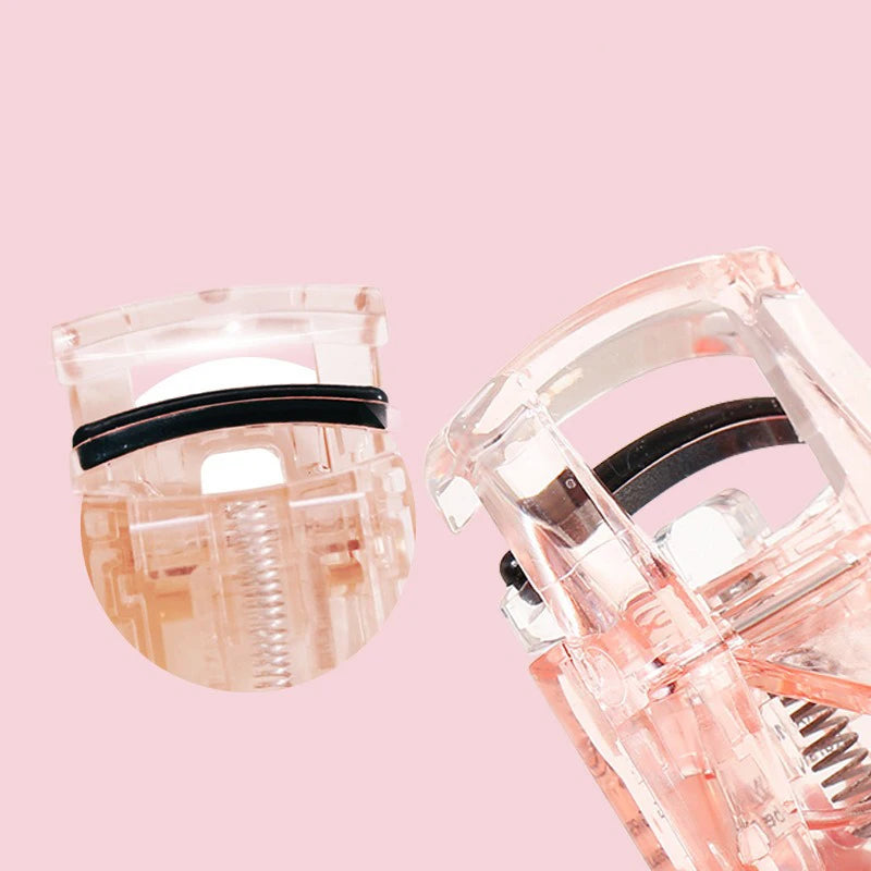 Mini Portable Eyelash Curler, Wide Angle Rimless Spring Tool, Lightweight Compact Makeup Tool for Professional Travel Home Use Qme