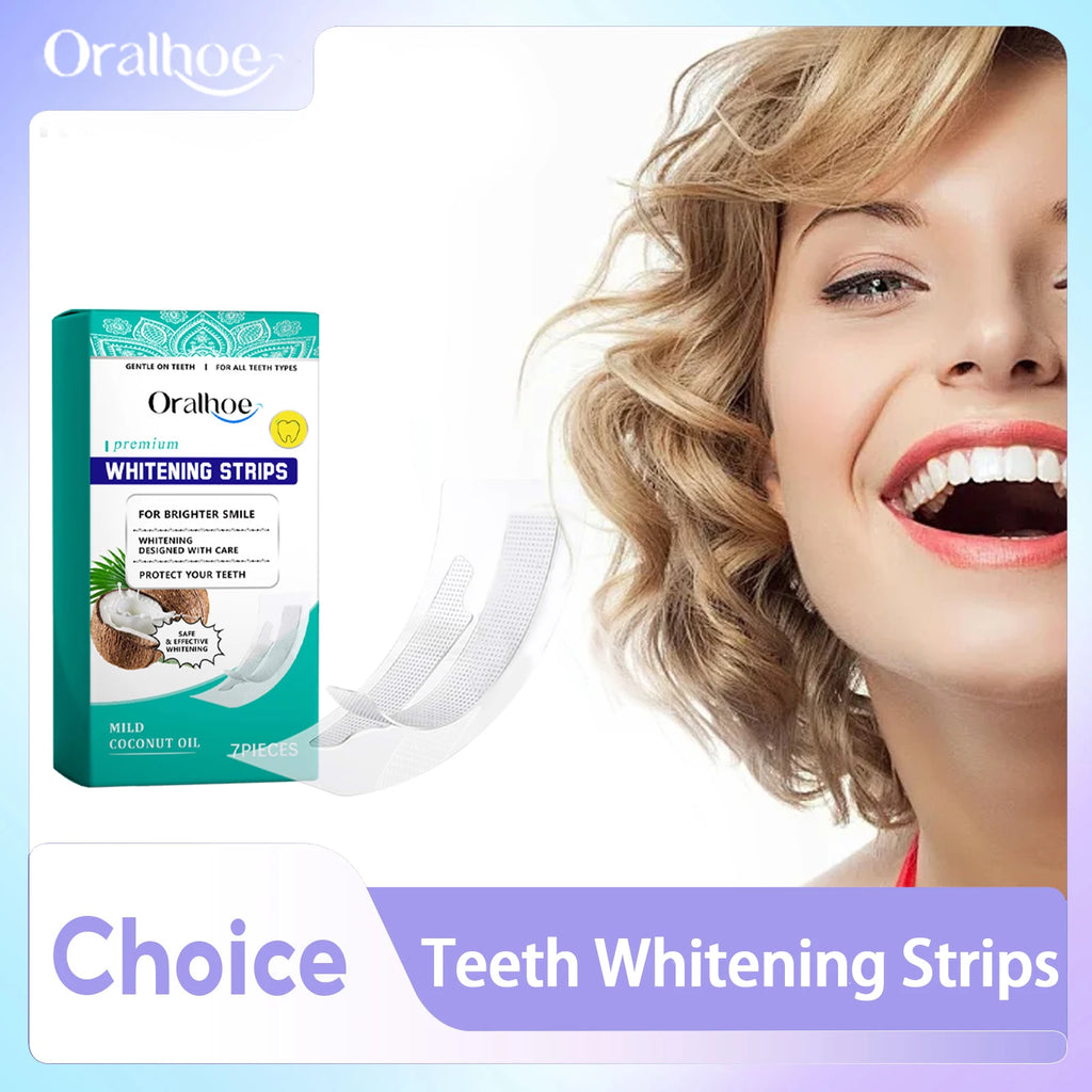 Tooth Whitening Strips Remove Tooth Stains Tartar Plaque Lighten Dark Dental Cleaning Improve Bad Breath Bleach Teeth Brightener Qme