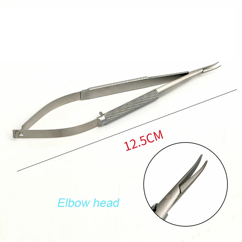 Ophthalmology Microscopic Instruments Round Handle Needle Holder Hand Qme b