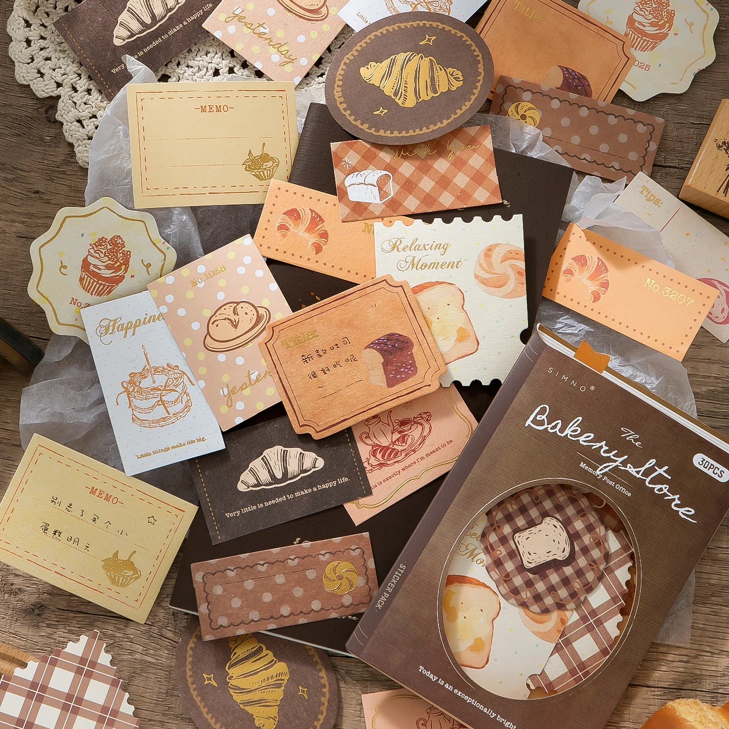 Vintage Memo Paper Sticker Pack, Background Collage Supplies for Journaling, Perfect Gifts for Birthdays & Holidays Qme