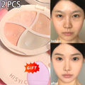 Puff 4-Color Concealer Palette Waterproof Long-lasting Brighten Cover Qme 2 in set