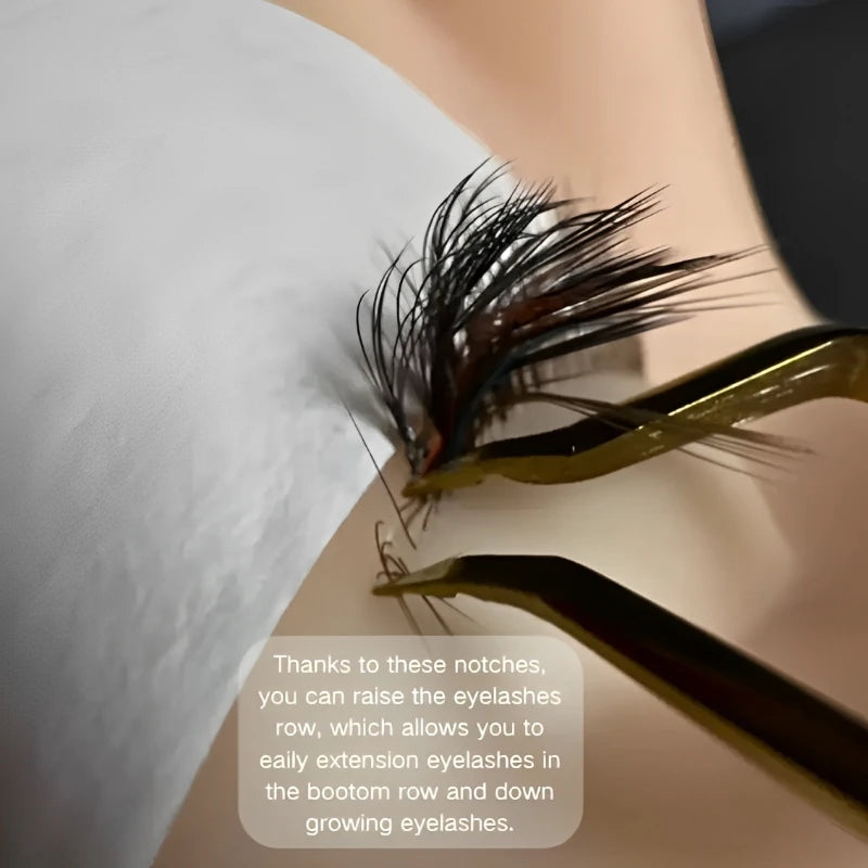 Lash Extension Tweezers Anti Slip Stainless Steel Curved Tip Straight Qme