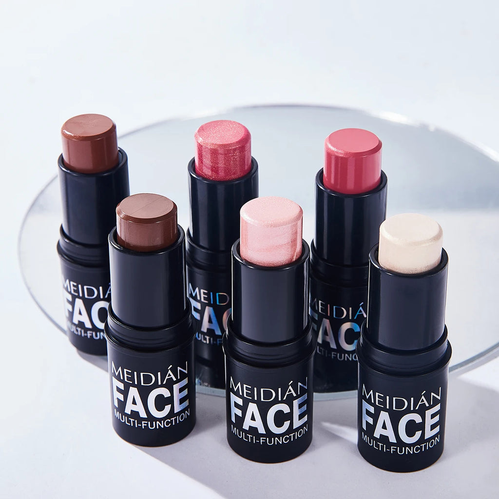 Six-color Blush Lip Cheek Dual-use Stick Makeup Contour Natural Nude Qme