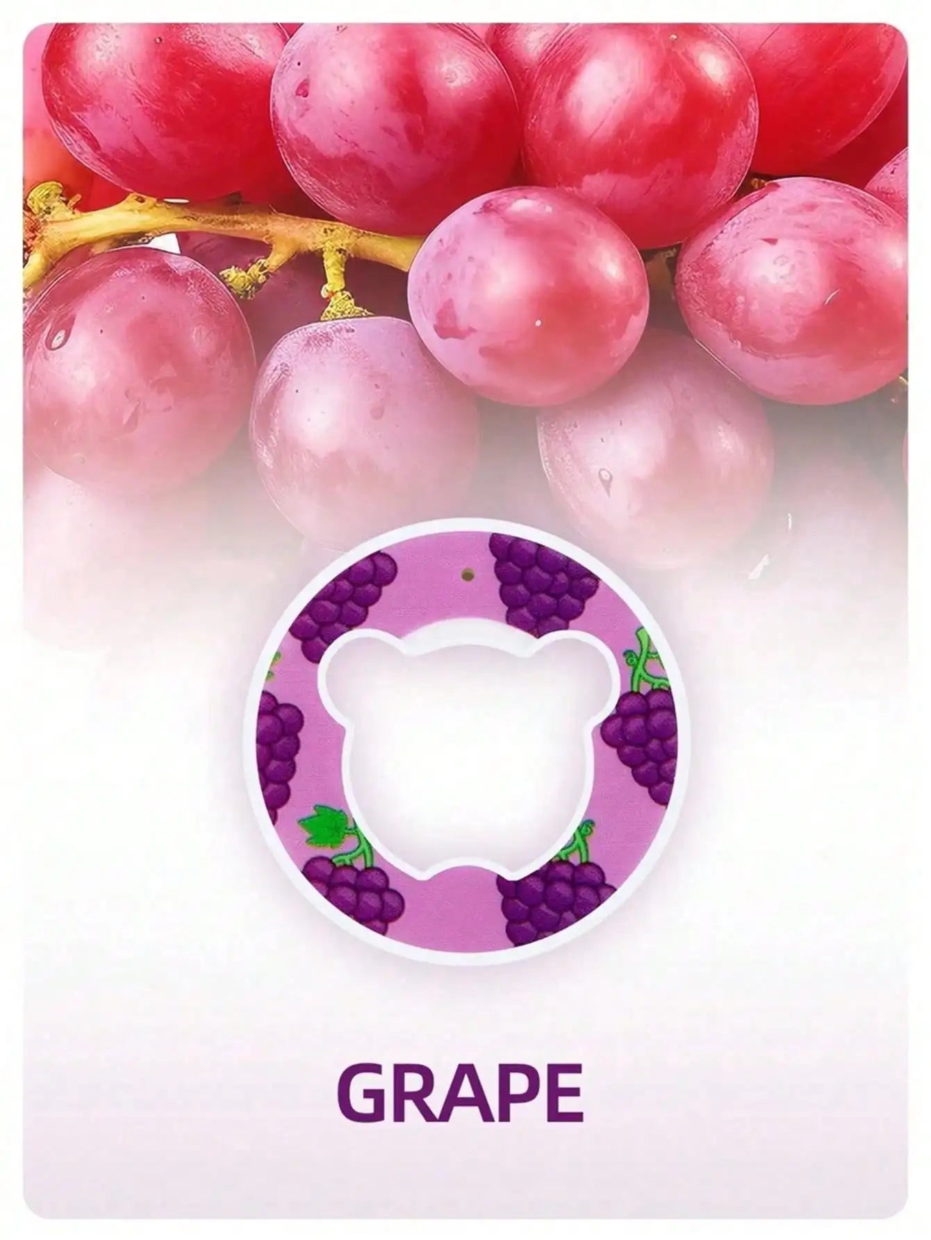 Random Flavored Aromatic Ring Various Fruit Beverage Flavor Pods Qme Grape 1PC