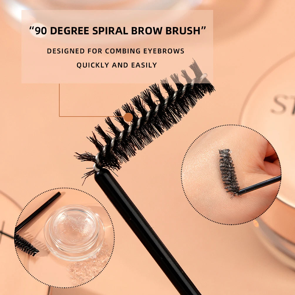 QIBEST Transparent Eyebrow Shape Gel Three-dimensional Eyebrow Gel Waterproof Long-lasting Brow Soap Makeup Eyebrow Styling Gel Qme