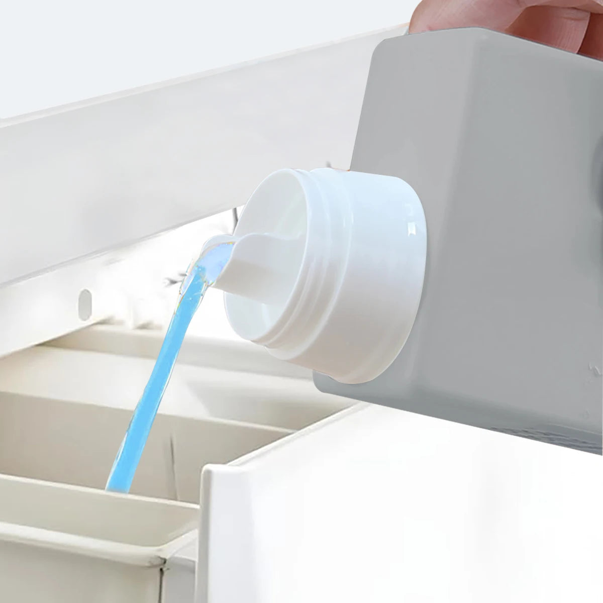 1000ml Laundry Detergent Dispenser Bottle Refiilable Laundry Storage Container for Liquid Powder Softener Laundry Room Canister Qme