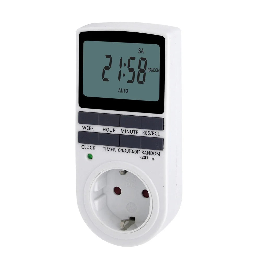 Digital Timer Switch Electronic 12 24 Hour Programmable Timing Socket Qme EU