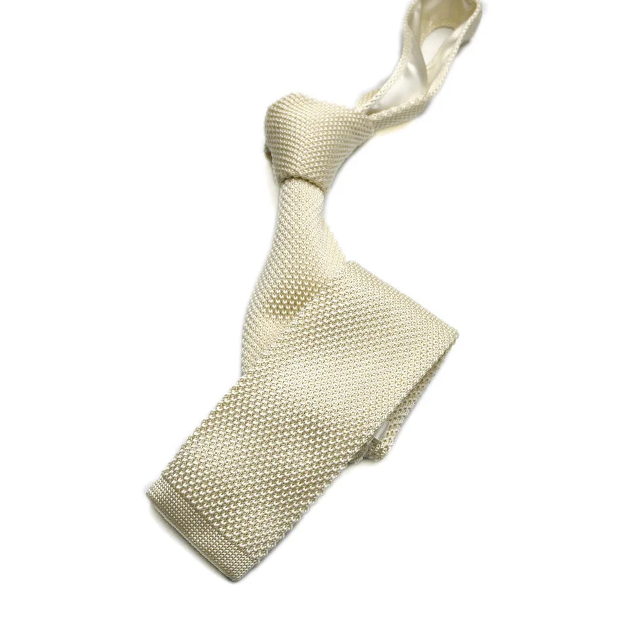 Striped Knitted Tie Casual and Fashionable Flat Head Tie 7CM Tie Colorful Personalized Trendy Manual Knot Tie Campus Style Qme 06