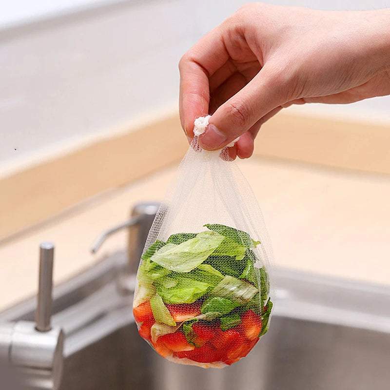 100Pcs Disposable Kitchen Sink Filter Mesh Sewer Garbage Filter Meal Residue Pool Mesh Bag Drainage Screen Sink Garbage Net. Qme