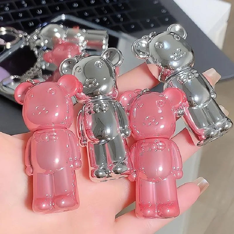 Keychain Pendant Cartoon Bear Lip Glaze Gentleman Velvet Mud Matte Qme