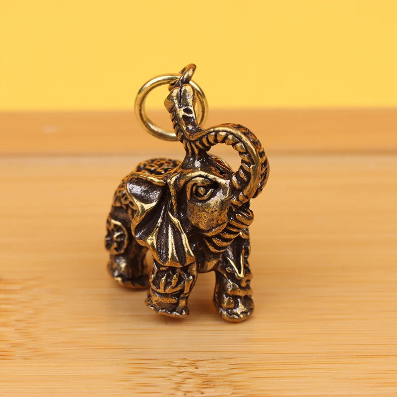 Chinese Wealth Texts Vintage Copper Animal Figurines Ornaments Solid Qme