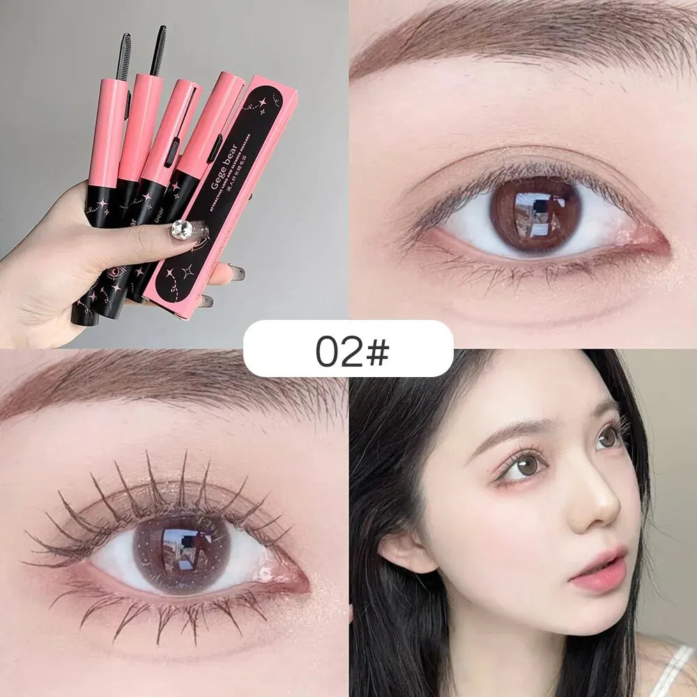 Double-ended Charming Long Mascara Gegebear Natural Curling Qme Brown