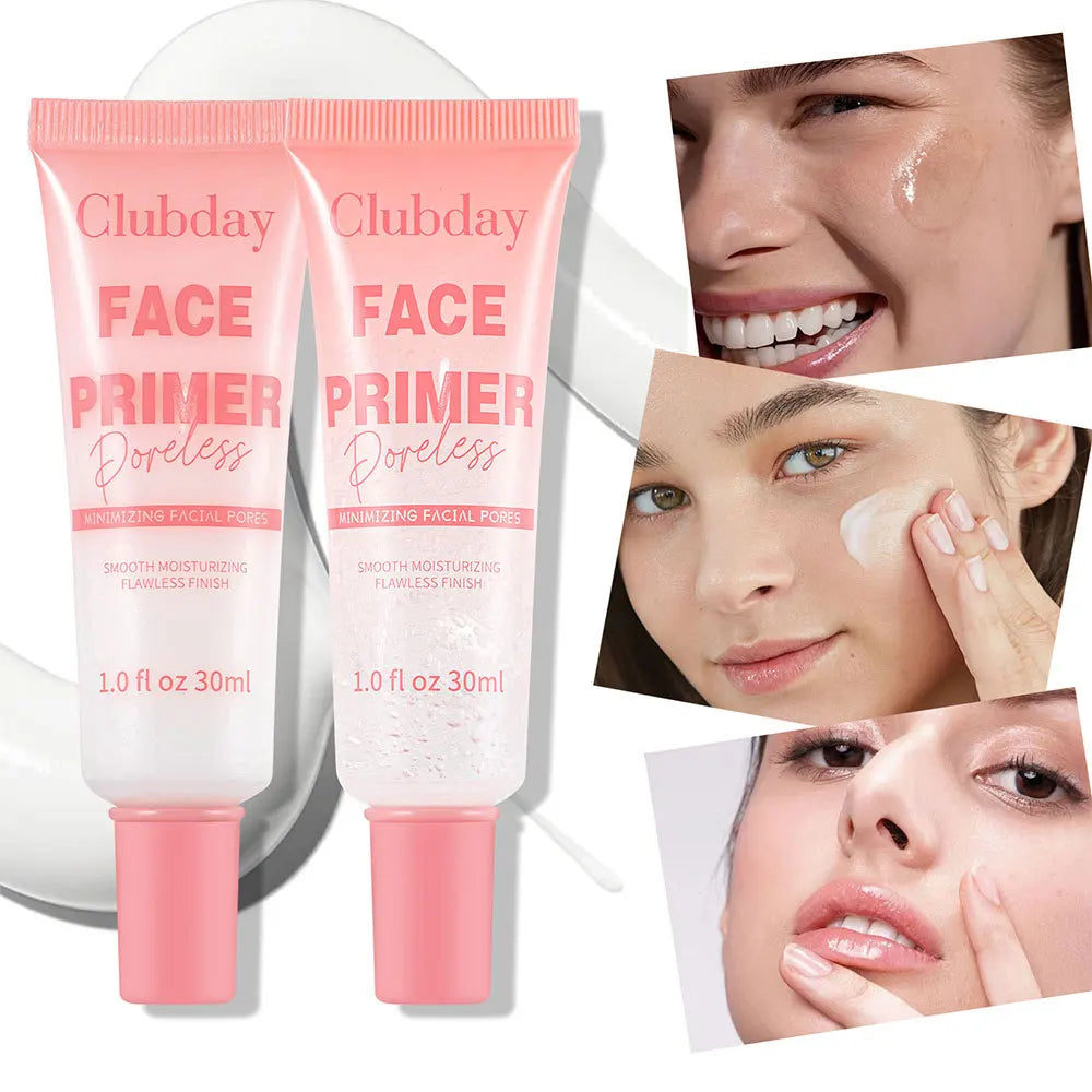 Makeup Primer Moisturizing Nourishing Face Invisible Pores Soft Tube Qme 2pcs