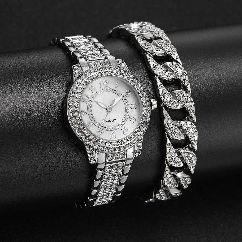 Luxe Vrouwen Horloges Volledige Rhinestone Rose Gold Dames Pols Horloges Vrouwen Armband Horloge Vrouwelijke Relogio Feminino Qme