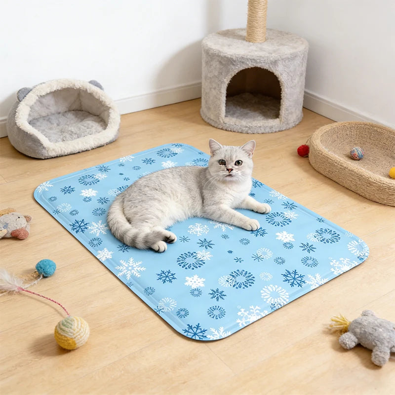 Single Use Cool Soft Ice Cushion Pet Mat Summer Cooling Pad Qme