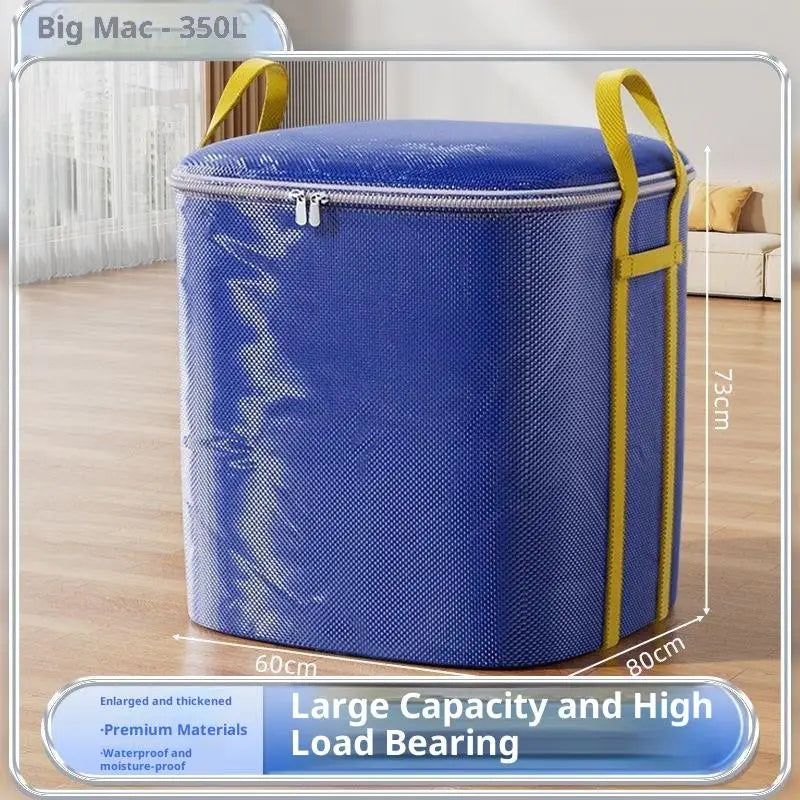 Sturdy Extra-large Storage Bag Heavy-duty Waterproof Easy Moving Qme XXL Blue