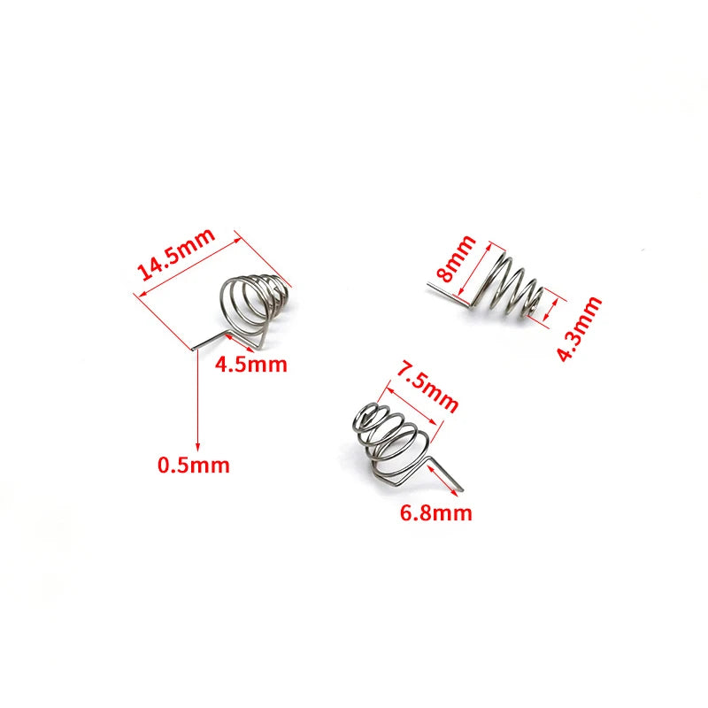 Nickel Wire AAA Battery Springs 5 Coil Contact Plate Positive Qme A6 AAA