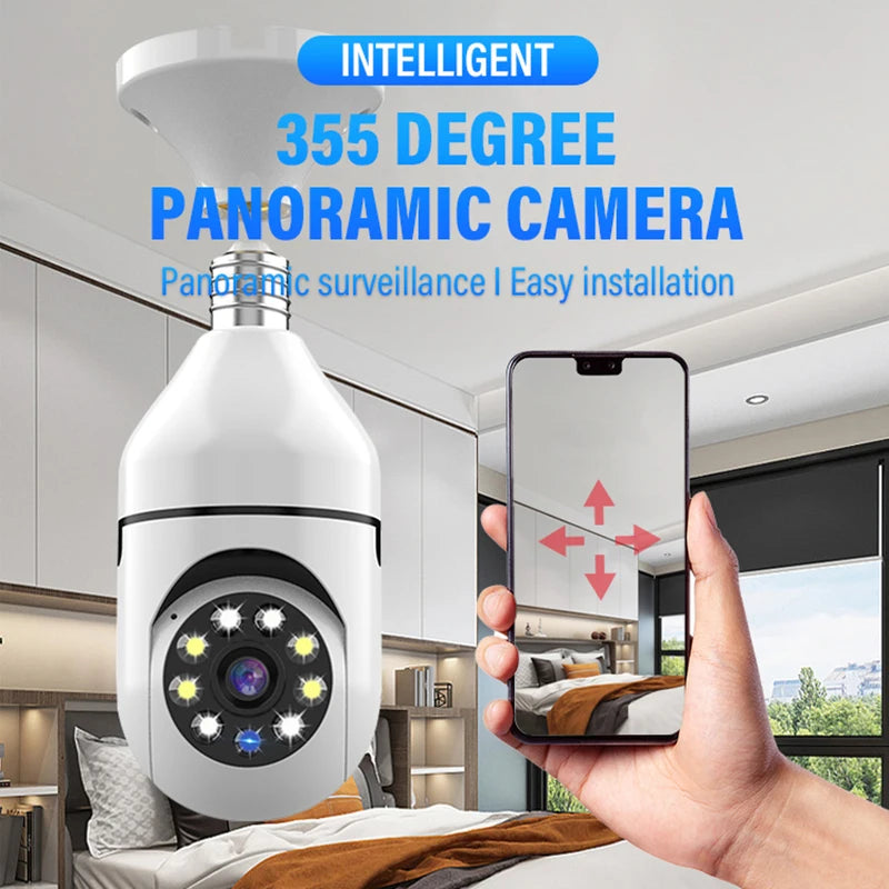 Bulb Surveillance Camera Full Night Vision Automatic Human Tracking Qme Default Title