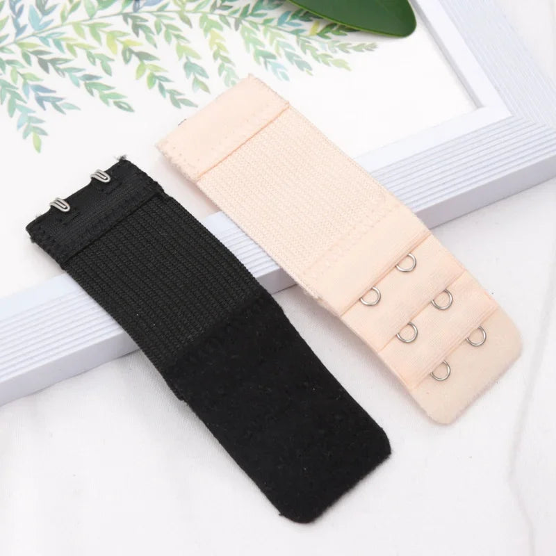 Women 3Pcs Bra Extenders Extension Underwear Accessories Elastic Bra Lengthen Expander 3 Row Buckle Adjustable Hook Intimate DIY Qme