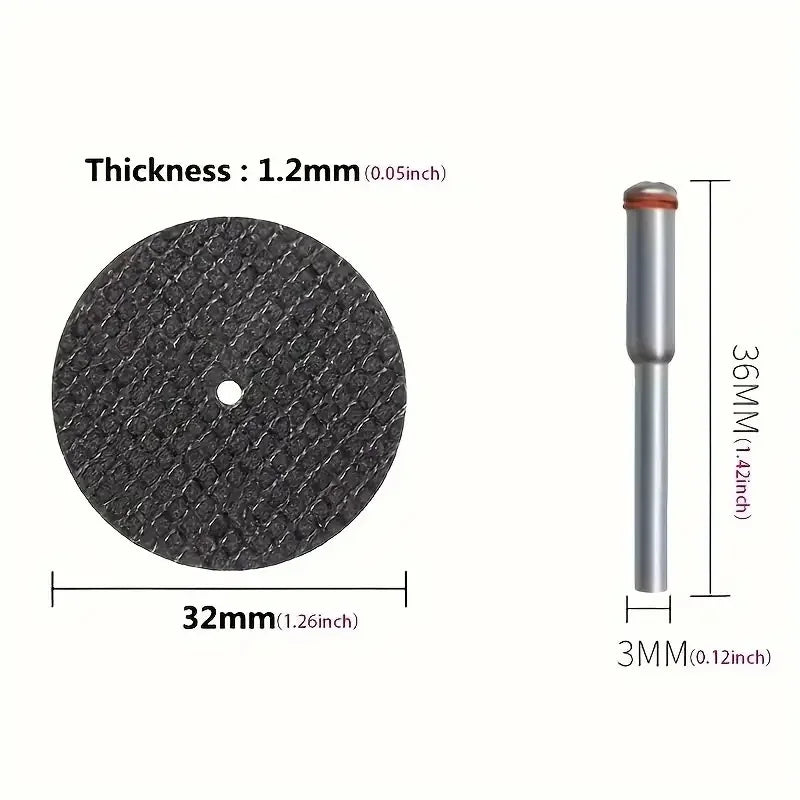 Abrasive Cutting Disc 32mm With Mandrels Grinding Wheels For Accesories Metal Cutting Rotary Tool Saw Blade Qme