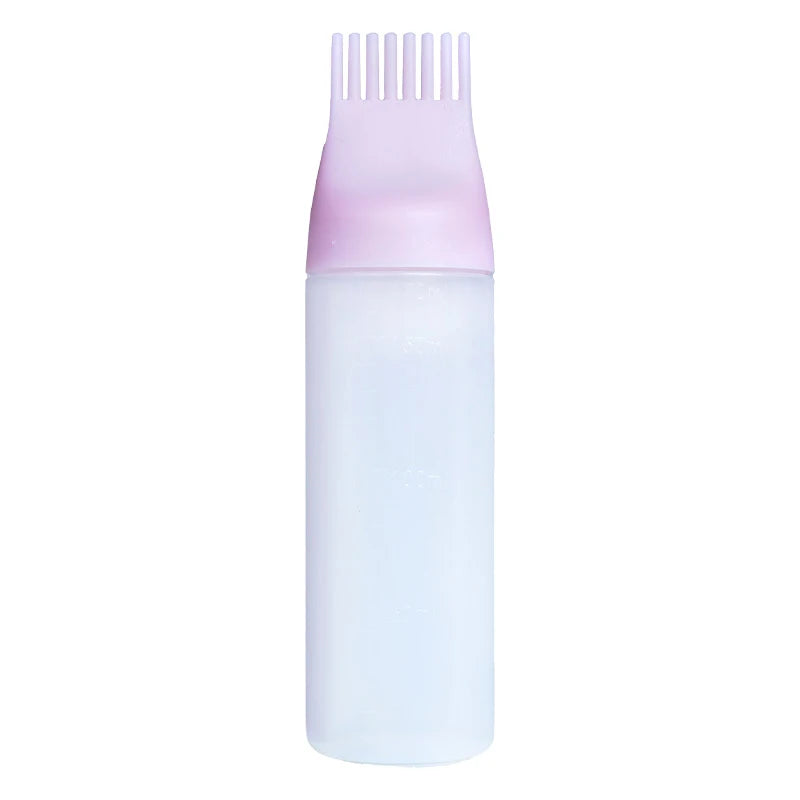 Squeeze Applicator Bottle Oil Plastic Hair Dye Coloring Dyeing Dry Qme Light pink