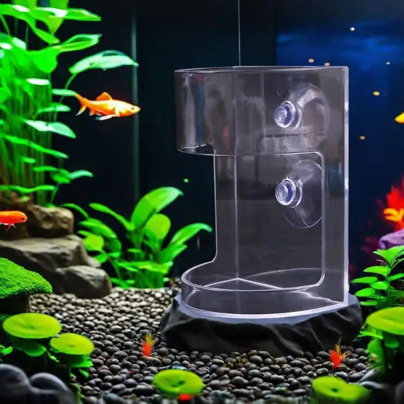 1 3 Fish Tank Station Circle Aquarium Accessory Suction Cup Floating Qme