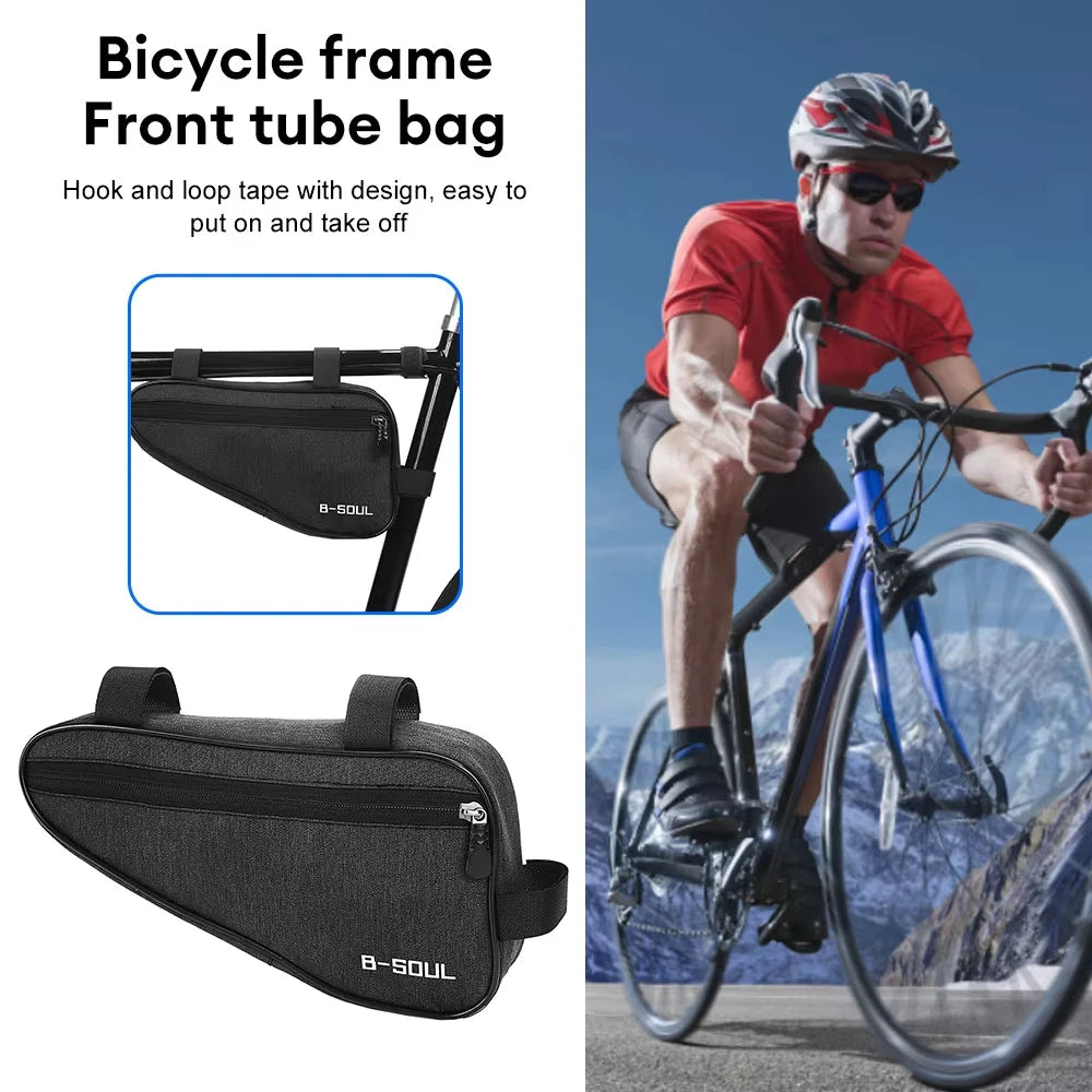 Waterproof Bicycle Bag Triangle Bike Bag Front Tube Frame Bag Mountain Bike Triangle Pouch Frame Holder Bicycle Accessories Qme