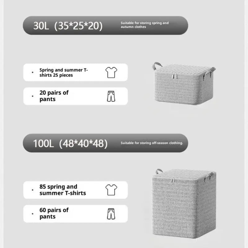 Clothes Storage Box Cover Baby Foldable Large Laundry Basket Qme