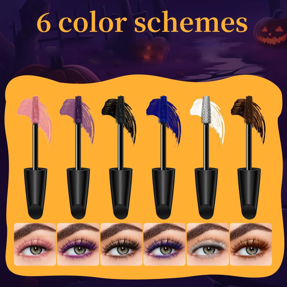 Halloween Eye Black Curly Thick Waterproof Sweat Proof Durable Qme
