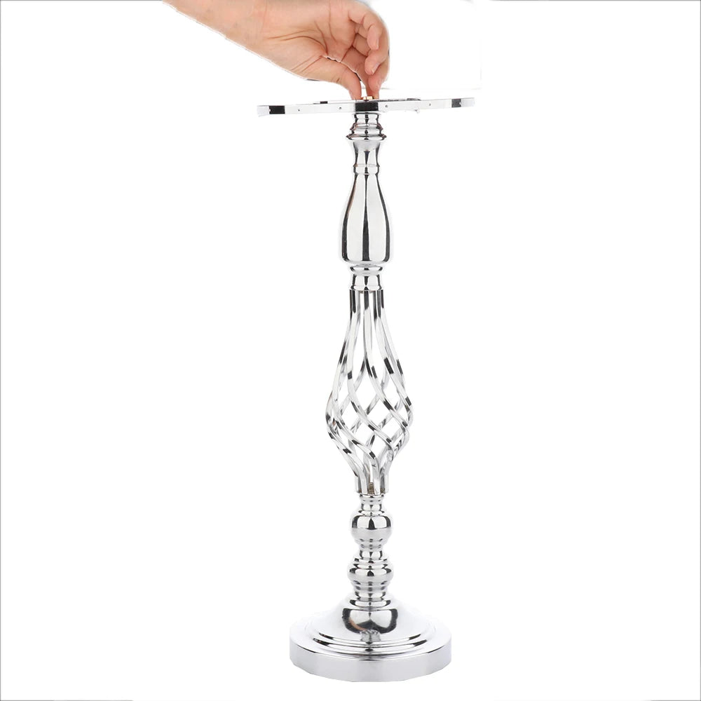 Candle Holder 52cm Height Electroplated Wedding Aisle Road Lead Props for Western Restaurant T-Stage Banquet Decoration Qme