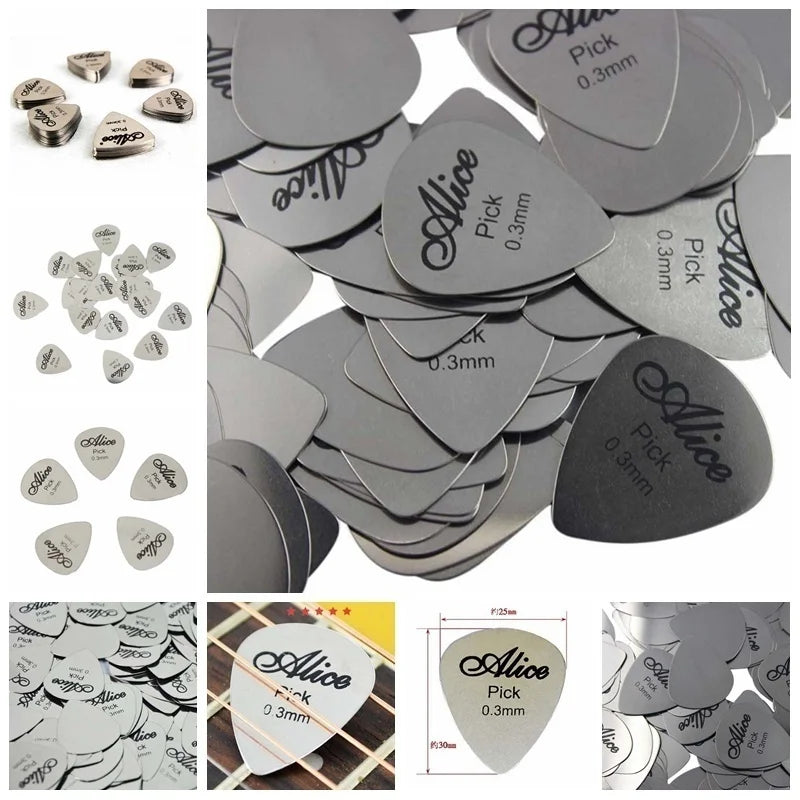 Metal Guitar Picks Durable Professional Bass Ukelele Electric Qme