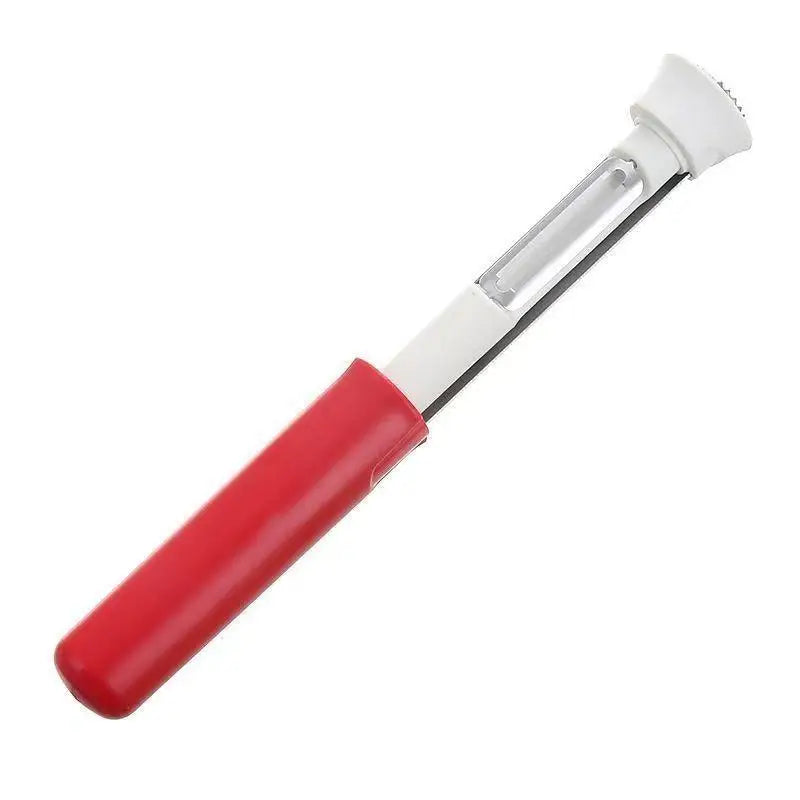 Stainless Steel Rust-proof Fruit Peeler Anti Slip Handle Qme Red
