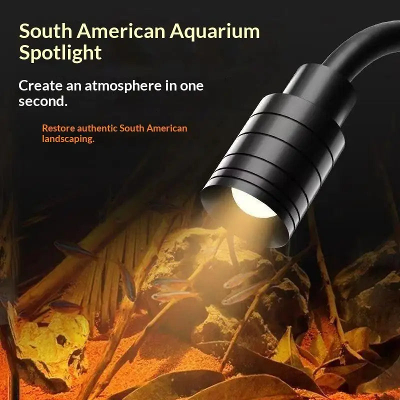 Aquascape Decor Focus Lighting Zoomable LED Fish Tank Lamp 3W South Qme