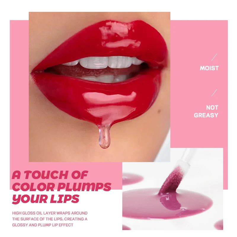 Water Gloss Mirror Lip Hydrating Moisturizing Waterproof Sweat-proof Qme