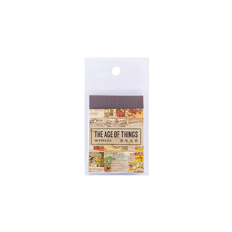 50 pcs Scrapbooking Adhesive Diy Sticker Vintage INS Stickers book for Decorative Diary Album junk journal supplies Qme