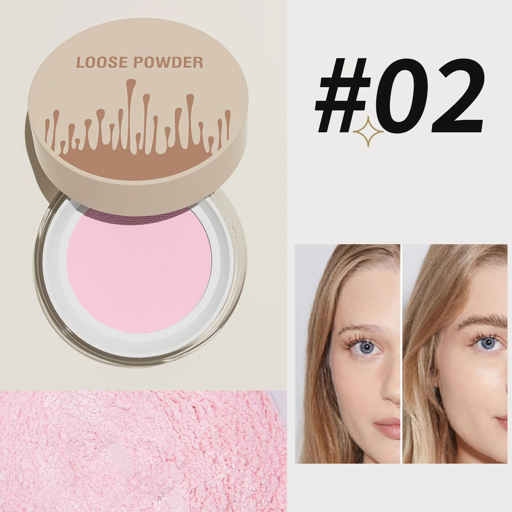 5 Colors Loose Powder Can Reduce Pores and Fine Lines, With a Long-lasting Matte Effect and Natural Facial Makeup Powder Qme 9515-2