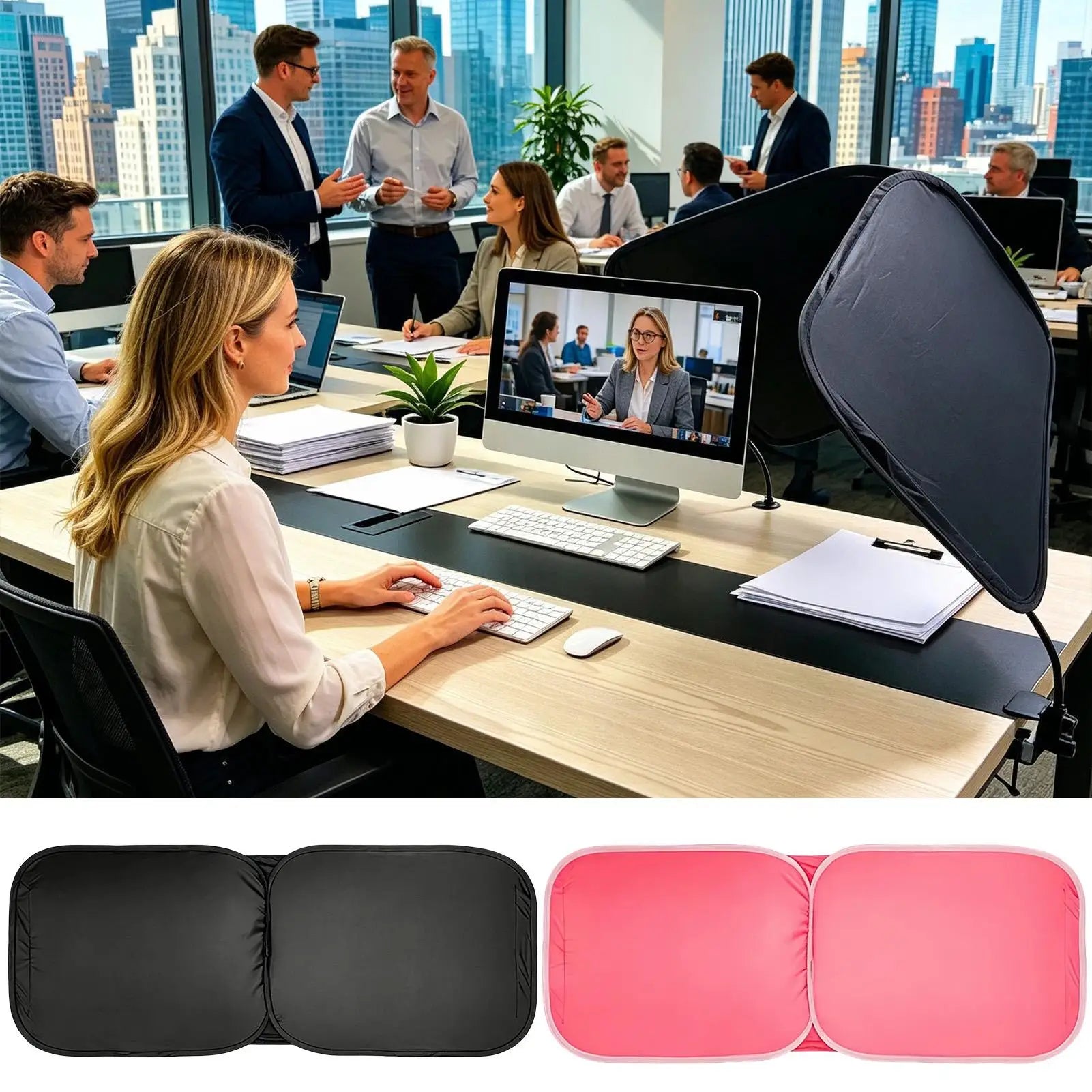 Desktop Privacy Shade Desktop Overhead Privacy Protection Office Light Blocker For Men Adults Coworkers Colleagues Teachers Qme