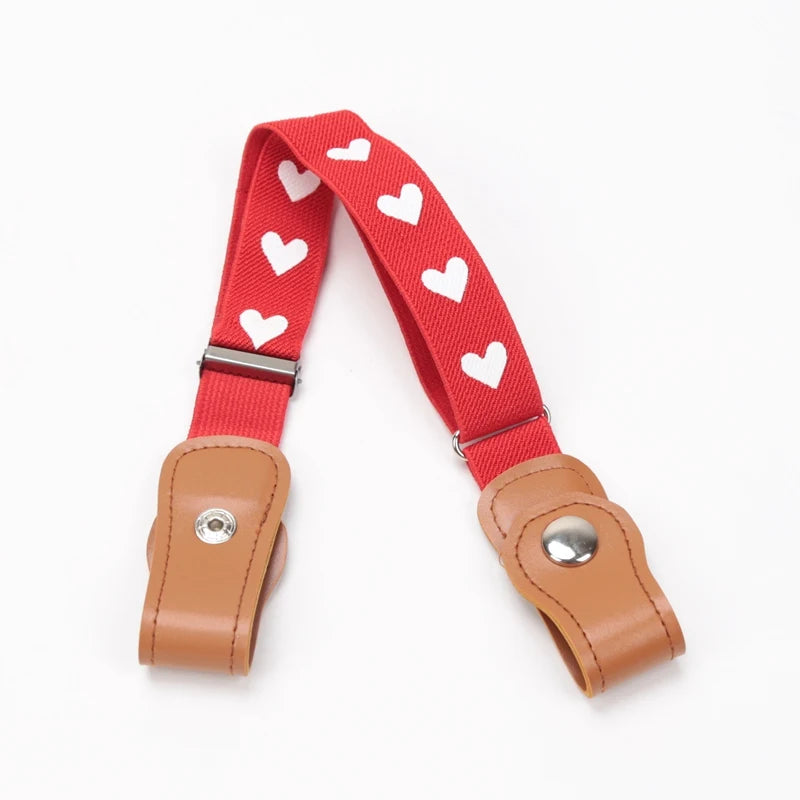 New Child Kids Buckle-Free Elastic Belt No Buckle Stretch Belt for Boys Girls Adjustable Children for Jeans Pants Lazy Belts Qme