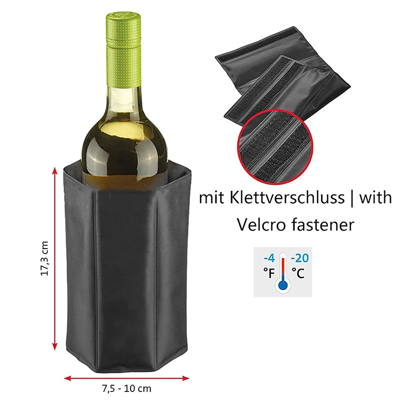 Wine Cooling Holder Ice Bag Jelly Picnic Beverage Nylon Wine Cooler Sleeve Soft Drink Rack Bar Tools For Beer Champagne Bucket. Qme