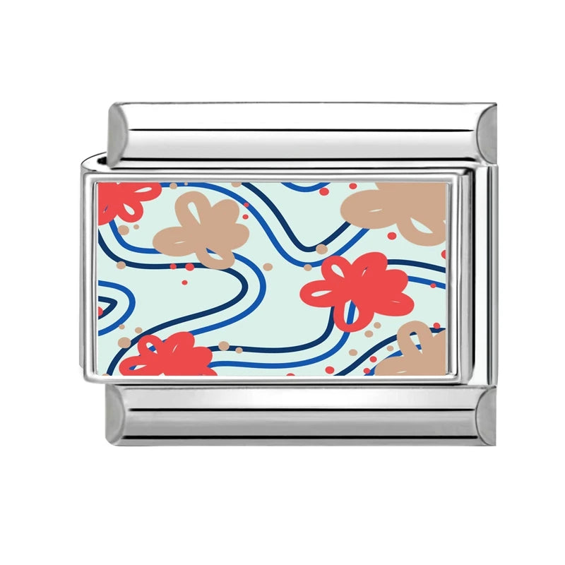 2026 Women's Ukiyoe Seawaves Mount Fuji Italian Charms Links Beads