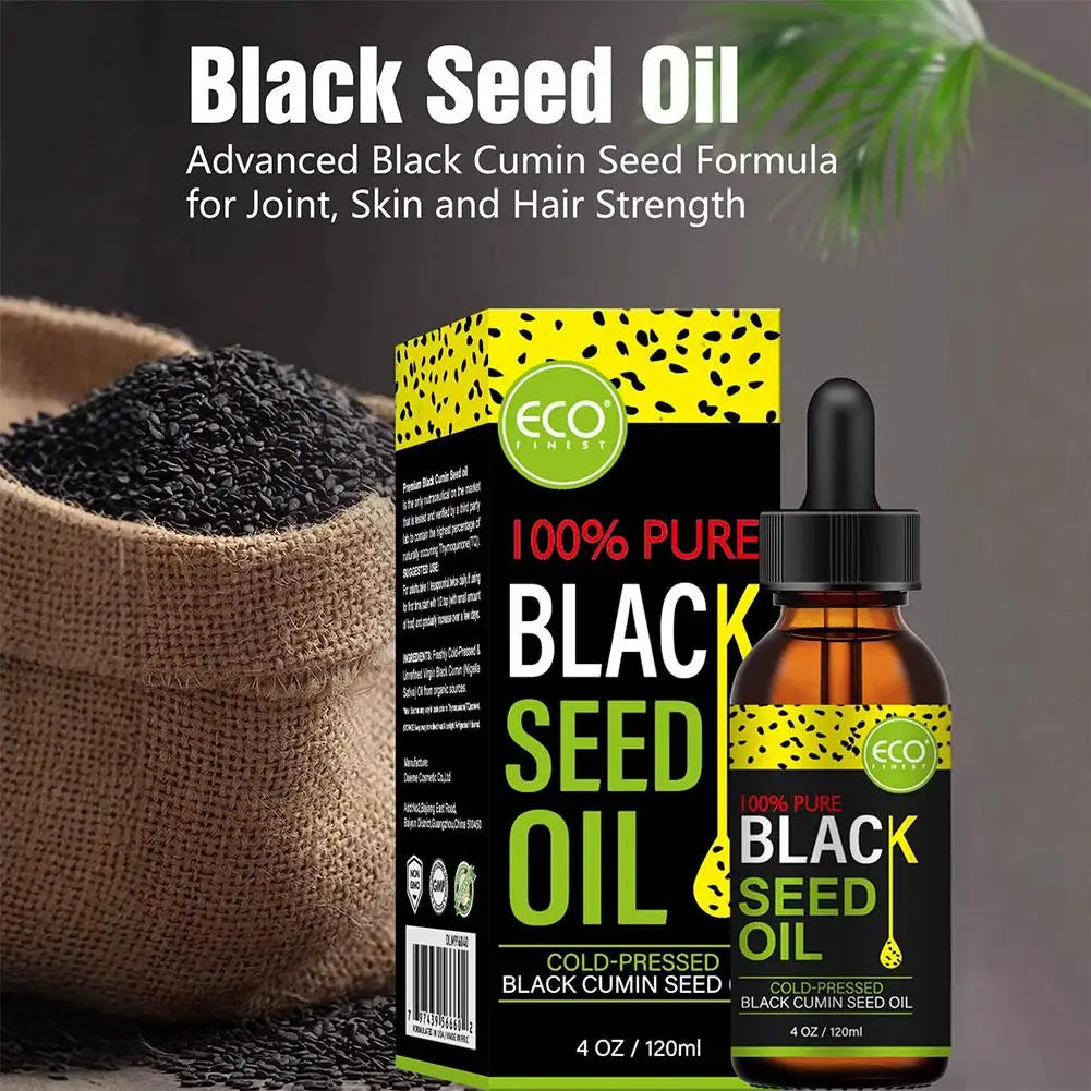 Pure Cold Pressed Black Seed Oil Improves Hair Line Toughness Nourishes The Body Skin Hair Massage Moisturizing For Skin Hair Qme