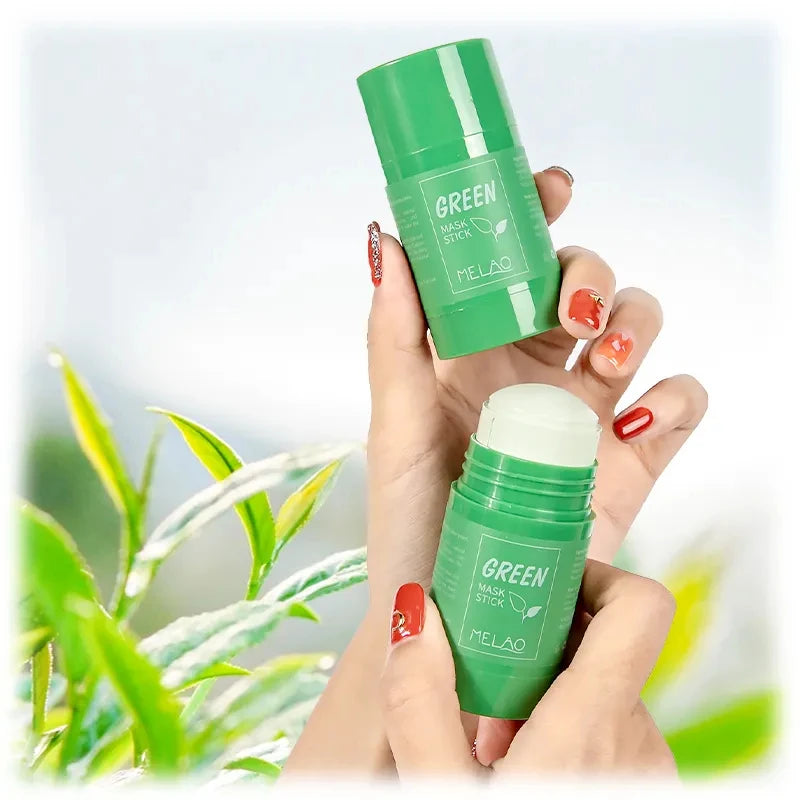 MELAO Natural Purifying Detox Clay Mask Green Tea Mud Masking For Face Green Mask Stick Qme