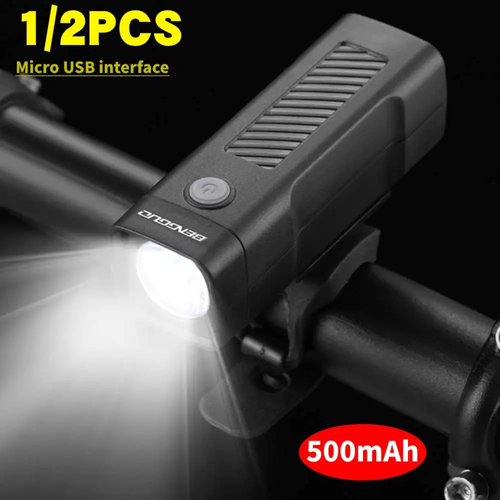 Bright Bicycle Light T6 LED Front USB Rechargeable MTB Mountain Bicycle Lamp 100LM Bike Headlight Flashlight for Cycling Bicycle Qme
