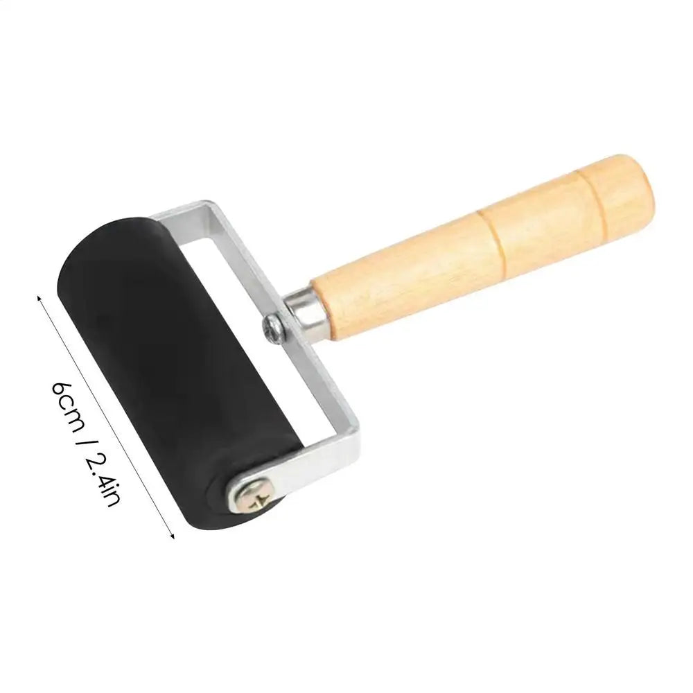 Craft Roller Crafting Roller with Wooden Handle Ink Applicator Stamping Tool for Printmaking Transfer Scrapbooking Art Paper Qme M