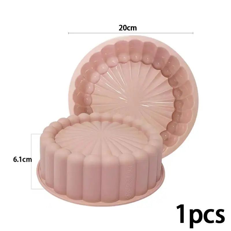 Charlotte Cake Pan Silicone Cheesecake Nonstick Round Baking Mold Qme B2