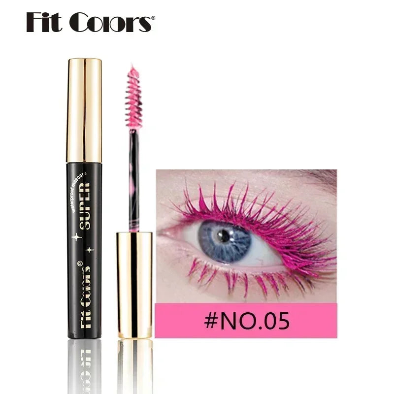 5D Silk Fiber Mascara Lash Color Mascara Waterproof 14 Colors 3D Mascara Eyelash Extension Thick Lengthening Eye Lashes Cosmetic Qme 05