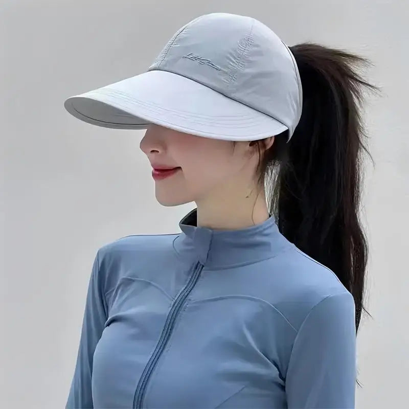2026 Oversized Brim Sunscreen Hat Women Men Outdoor Baseball Cap Qme C one size