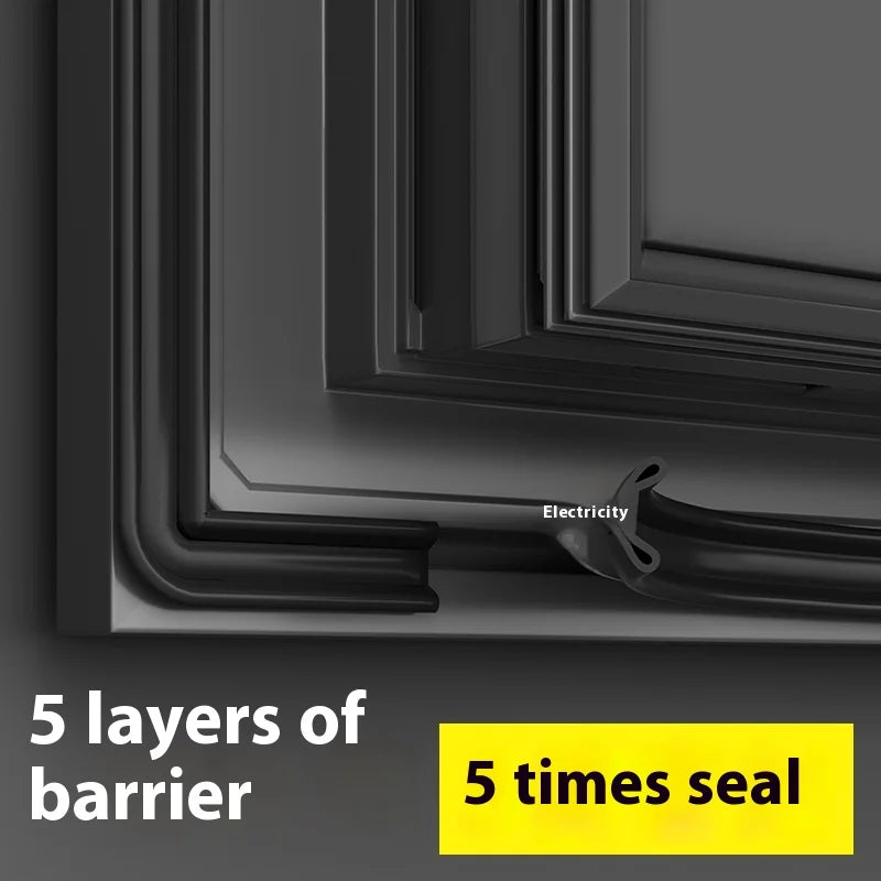 4M Plastic Steel Window Seal Strip Card Slot Type Flexible Bilateral Multi-layer Windproof Dustproof Strip for Window Gap Qme