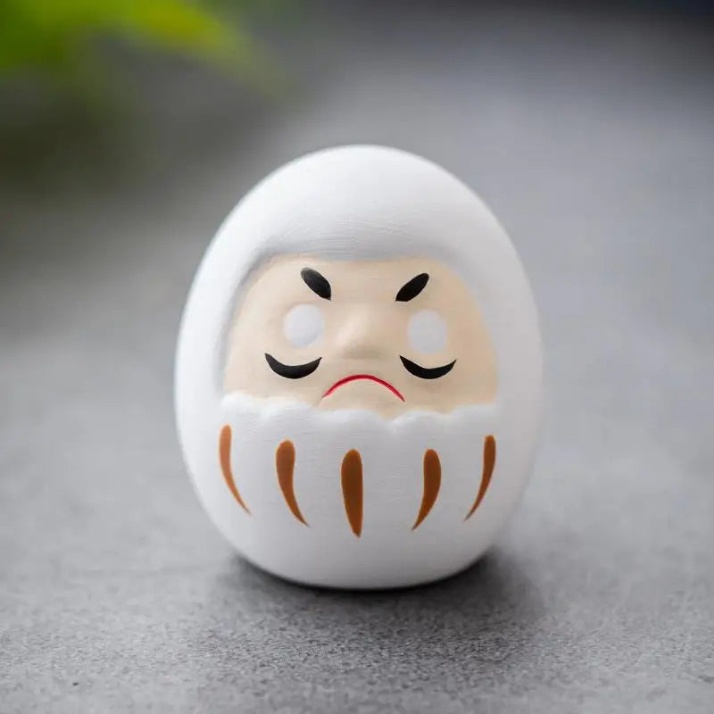 Ceramic Statue Daruma Tumbler Crafts Lucky Fortune Ornament Landscape Doll Fengshui Home Decor Gift Qme A2