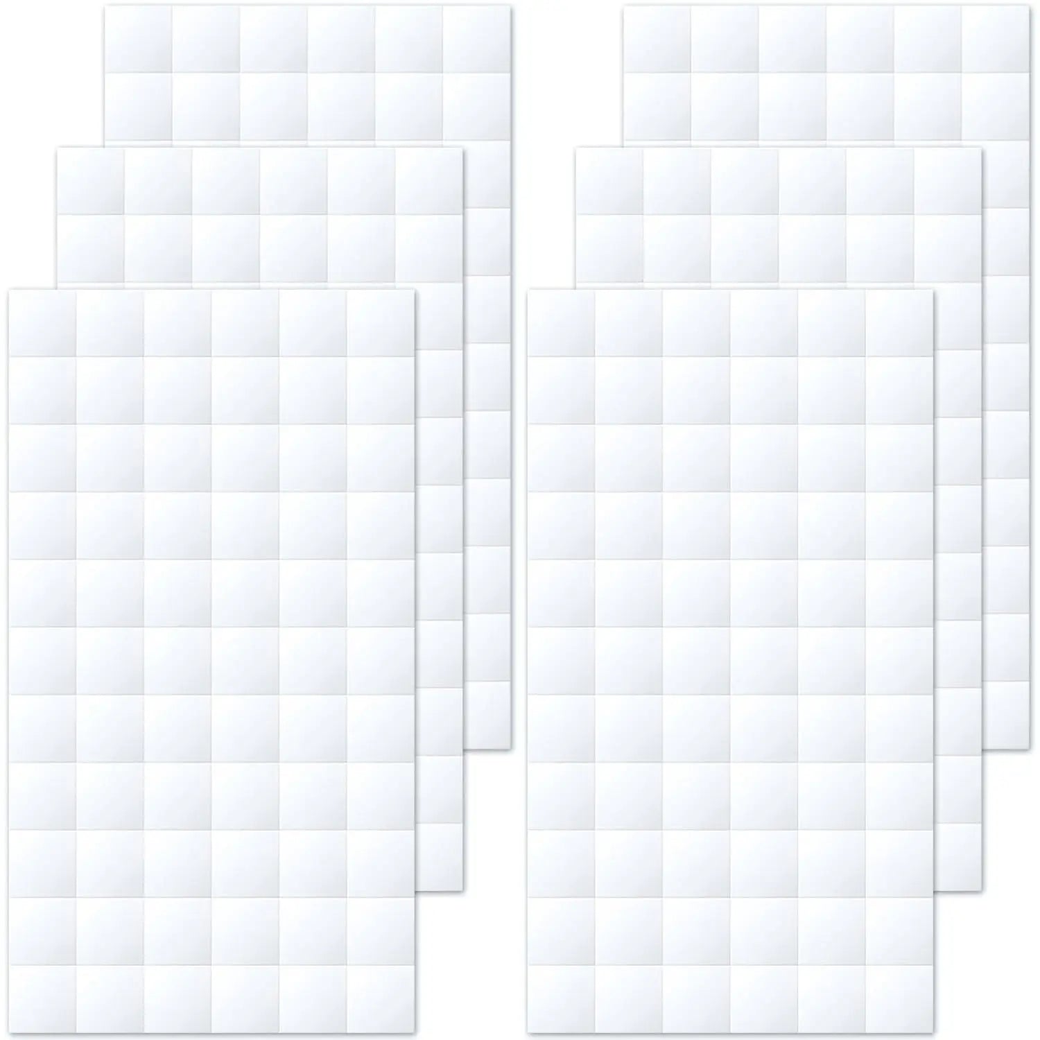 Foam adhesive square sheet, double-sided self-adhesive dots, pre-cut square strip-shaped foam tape, suitable for DIY art Qme 12mm 6pcs